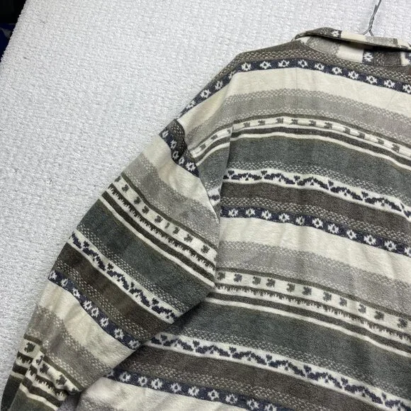 VTG Private member Heavy Button-Down Over Shirt L Aztec Southwest Pattern Retro - Picture 15 of 16